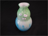 Fenton 9 1/2" blue-to-green Caribbean Days vase