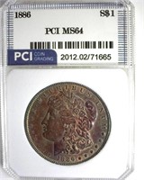 1886 Morgan PCI MS64 Wonderful Color