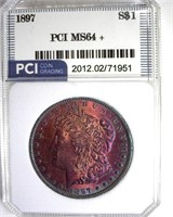 1897 Morgan PCI MS64+ Fantastic Color