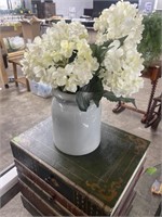 New Crock with Artificial Flowers