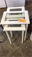 White nesting tables