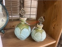 Pottery Decanter set of 2