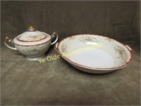 Mieto China 1920's Sugar bowl and Veg Bowl