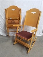 2 chaises berçantes et pliantes Clément