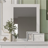 Rectangle Vanity Mirror  24 x 30 White