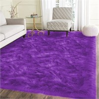 Latepis Purple Large Bedroom Rugs 6x8 Area Rug