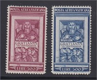 Vatican City Stamps #C20-C21 Mint NH 1951 Gratianu