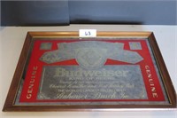 Budweiser Beer Mirrored Sign 18" x 26"