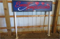 Lighted Sign "Sweet Temptations" 68"W x 68" T