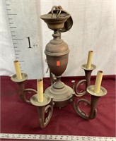 Unique Ornate Antique Solid Brass Chandelier