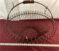 Unique Large Wrought Iron Basket