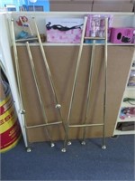 Pair of Brass Easels