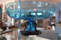 ART GLASS COMPOTE