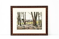 S/N "Wooded Stead" Helen Rundell Lithograph