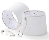 White Lamp Shades Set of 2, 10 x 12 x 9 inch (Medi