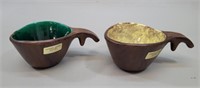 2 Canada Goose Pottery Mugs, Signed vtg