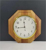 Wall Clock with Golden Trim in