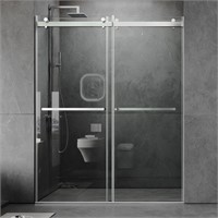ROOMTEC Frameless Shower Door  56-60' x 76'