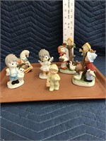 Collectible Ceramic Figurines Lot of 6 Kids