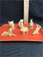 Collectible Ceramic Figurines Lot of 6 Animals