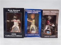 (3) PHILA PHILLIES BOBBLE HEADS WITH BOX