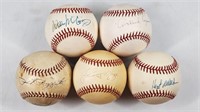 (5) AUTOGRAPHED BASEBALLS - RIZZUTO - CEPEDA