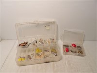 2 Small Tackle Boxes with Fishing Accessories