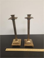 Pair of Brass Candlesticks- 15" Tall