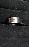 Men's Black Tungsten Ring (Size 10)