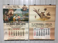 1977 & 1980 Blenheim Calendars 31" x 42"