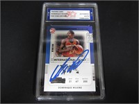 Dominique Wilkins Signed Slabbed Card W/Coa