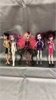 5 Monster High Dolls Loose