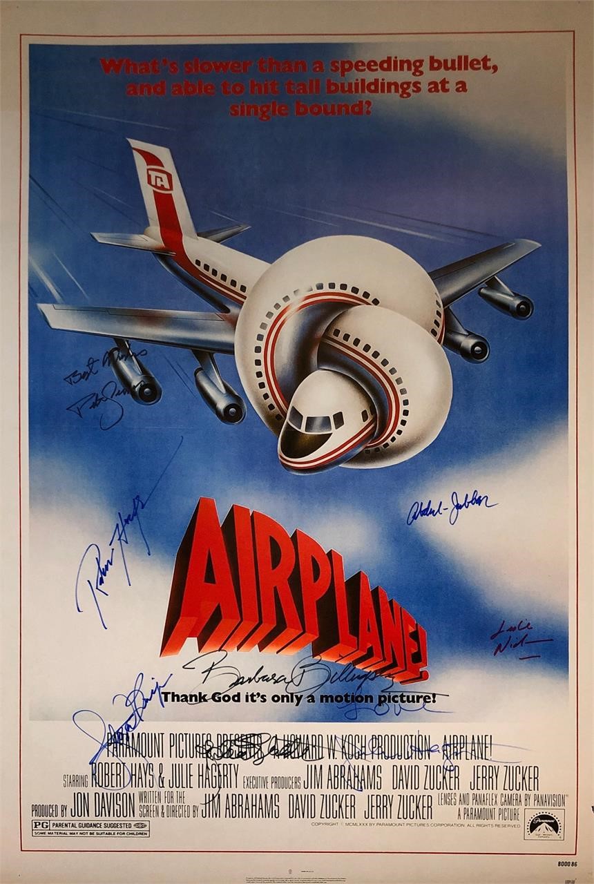 Airplane Robert Hays Autograph Poster