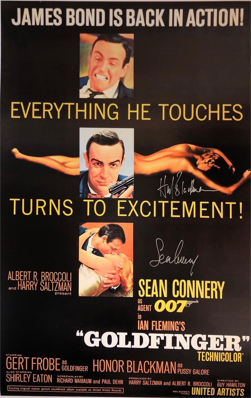 007 Goldfinger Autograph Poster