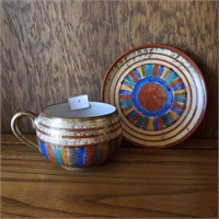 Antique Nippon Hand Painted Tea Cup & Saucer