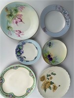 Vintage porcelain hand painted plates Limoges