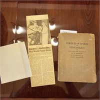 1926 Etchings Book ET Hurley & 1950 Death Article