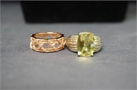 2 Assorted Rings - One Marked 925