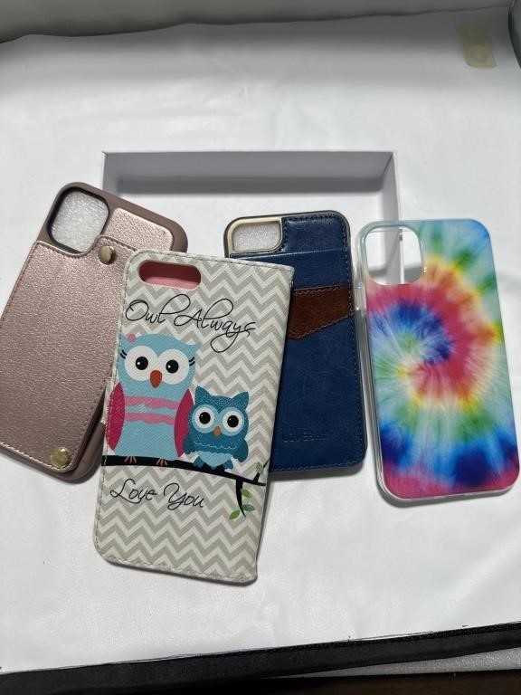 FOUR PHONE CASES FOR VARIOUS PHONES
