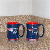 Pair of NFL Authorized Patriots Relief Mugs