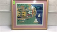 Framed "Portofino" A/P Pencil Sgd & Dated K15F