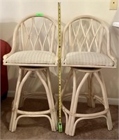 Rattan matching bar stools