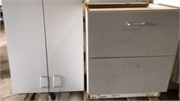Light gray laminate cabinets