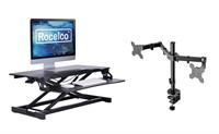 Rocelco Standing Desk Converter with Dual Monitor