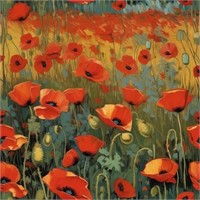 Red Poppy 1 LTD EDT Hand Signed Van Gogh LTD