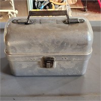 Vintage aluminum lunch box