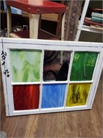 6 Pane Stain Glass Window