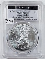 2017-(P)  $1 Silver Eagle   PCGS MS-69