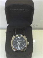 Emporio Armani X-Large black dial watch w/ case