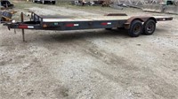 1997 Rettig Flat bed trailer, 22’x5’, bumper hitch
